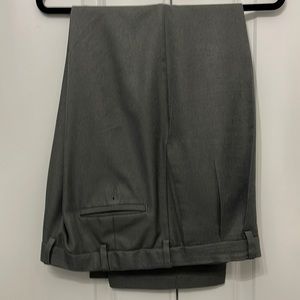 Haggar gray pleated pants flexible waist